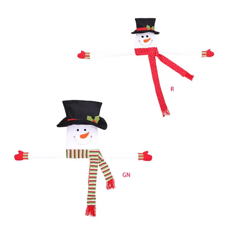 

Christmas Tree Topper Large Snowman Hugger Hat Scarf Mittens Party Decoration 6XDD