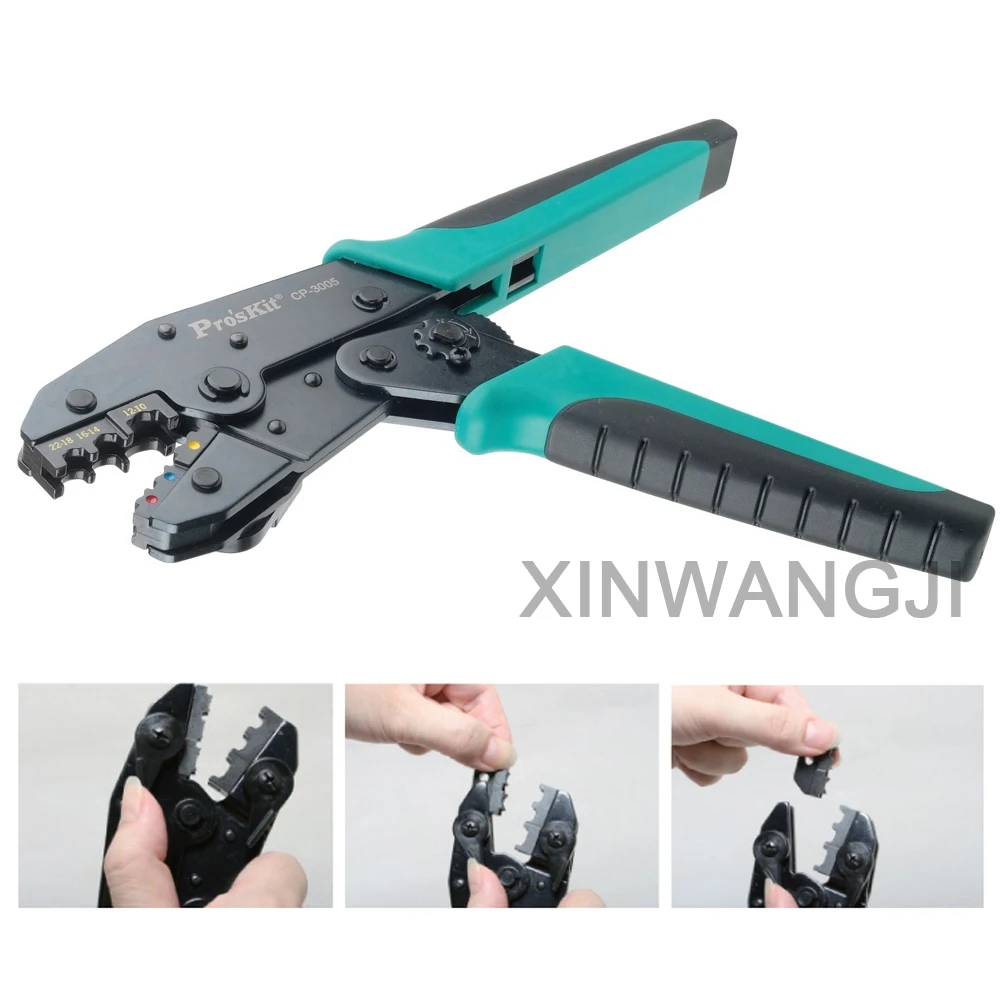 Pro'skit CP-3005F многофункциональные обжимные плоскогубцы ключ-трещетка кабель провода контактная колодка стриппера инструмент терминал зажим Ремонт Инструменты плоскогубцы