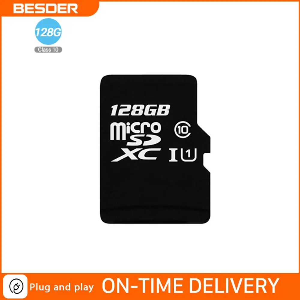 BESDER 128GB Clase 10 tarjeta TF 1 tarjeta de memoria tarjeta Micro SD para la cámara de seguridad IP Cámara TF tarjeta WiFi cámara IP