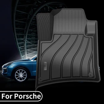 

3W full TPE floor mats for Porsche-Macan/MacanS Panamera New-Cayenne Boxster 718 car model dedicated car carpet Original buckle