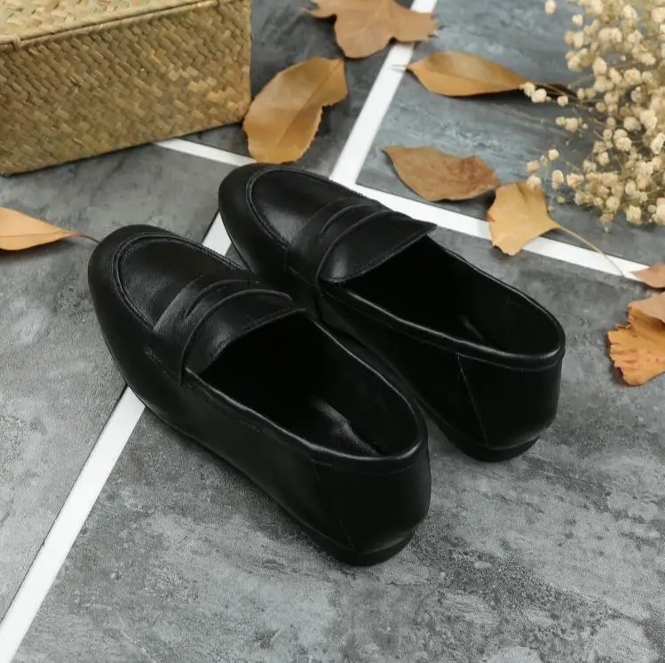 Spring/Autumn Women Genuine Leather Shoes Comfortable soft Cowhide Pregnant mother Solid Female Driving Loafers Shoes Moccasins