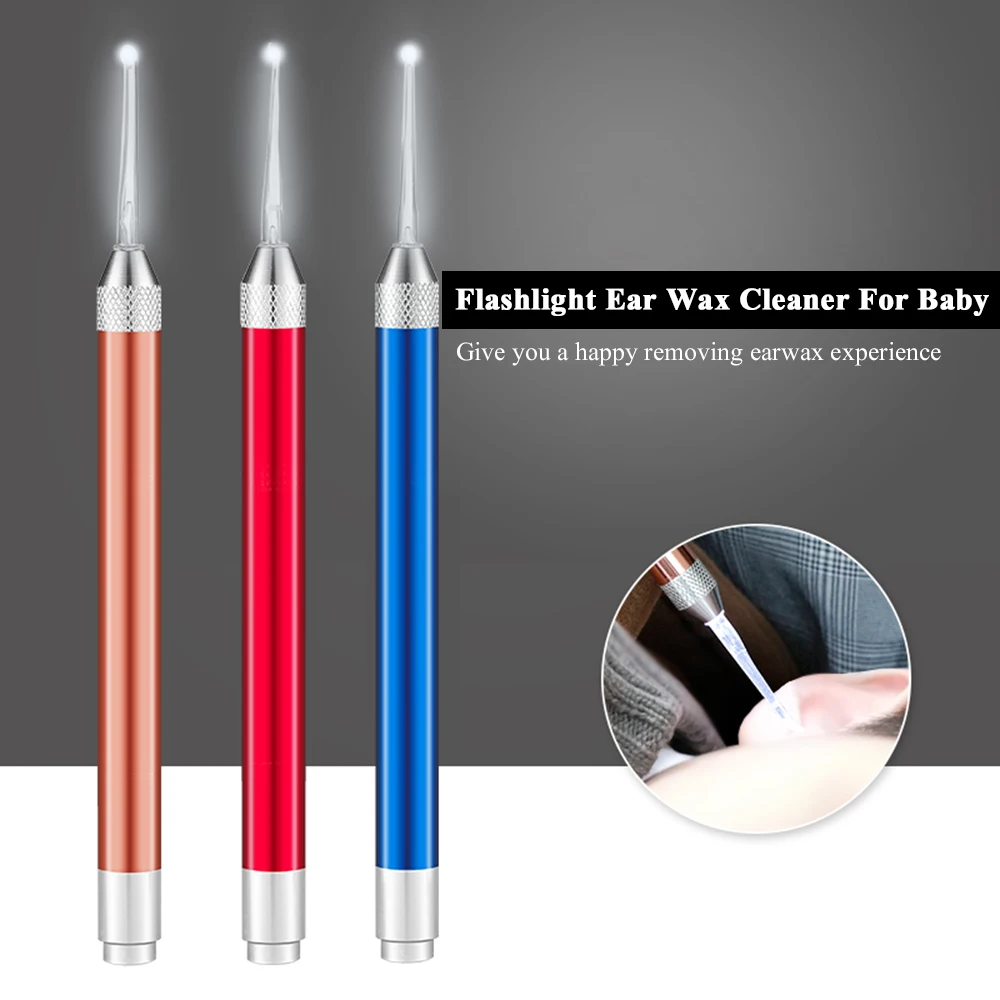 

Baby Ear Cleaner Ear Wax Removal Tool Flashlight Earpick Ear Cleaning Earwax Remover Luminous Ear Curette Light Spoon Health Car
