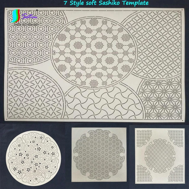 New Style Sashiko Template Sashiko Stencil Soft Template For Sashiko Slow  Stitching 20*24.5cm - AliExpress