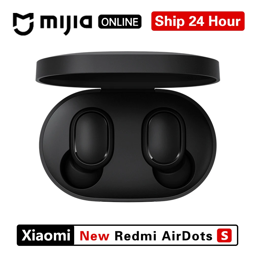 New Original Xiaomi Redmi Airdots S TWS Noise reduction Bluetooth Earphone Stereo bass 5.0 With Mic Handsfree Earbuds AI Control|Phone Earphones & Headphones| - AliExpress