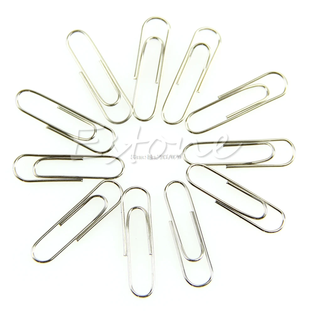 100 шт офисные простые стальные скрепки 29 мм скрепки металлические серебряные D14
