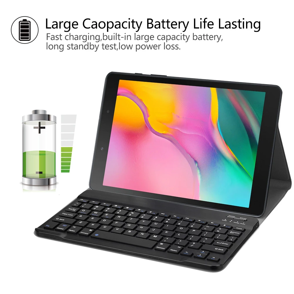 Чехол для планшета с Bluetooth клавиатурой для samsung Galaxy Tab A 8,0 SM-T290 SM-T295 290 295 беспроводная клавиатура чехол для планшета
