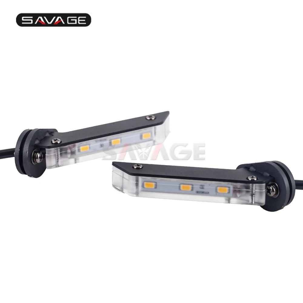 Clear Светодиодный светильник указателя поворота для YAMAHA MT07 MT09 FZ07 R15 XSR 700 TRACER 900 FJ09 аксессуары для мотоциклов невидимое крыло индикаторная лампа - Цвет: Clear
