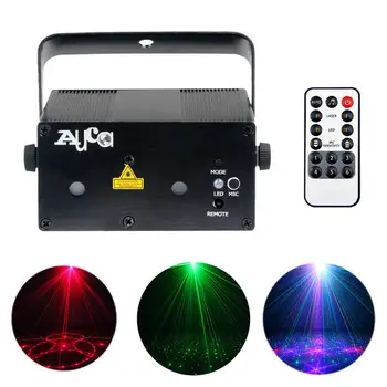 

Portable Remote RGB Laser Light Proyector Mixed Green Red Projection Lamp For Disco DJ Home Par Show Stage Effect Lighting