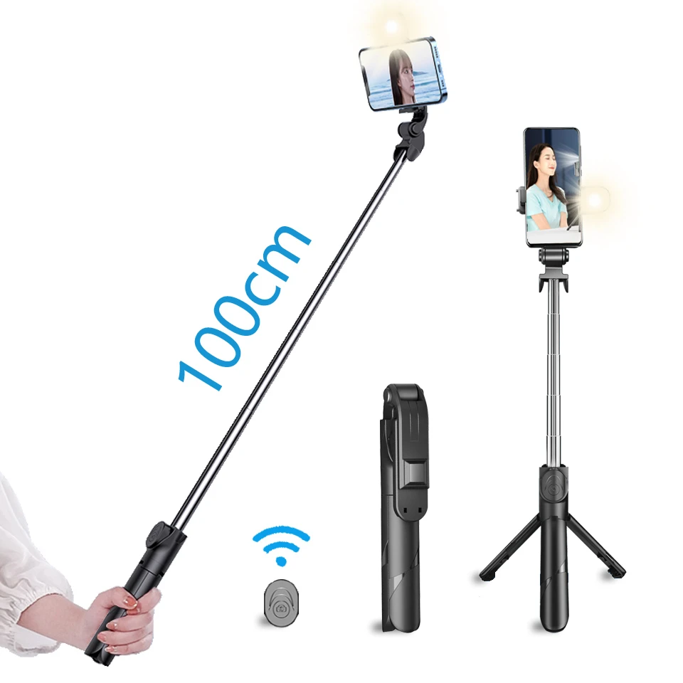 Mini Selfie Stick Led Fill Light Bluetooth Tripode Para Movil Lamp