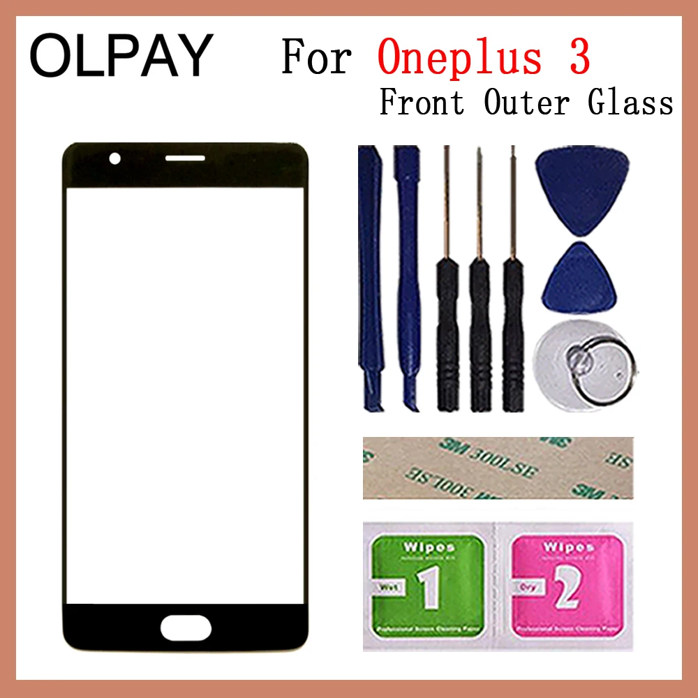 Передняя панель, внешнее стекло для Oneplus 3 A3000 A3003/3t A3010, 5,5 дюймов, сенсорный экран, верхняя замена, внешнее стекло для ЖК-объектива