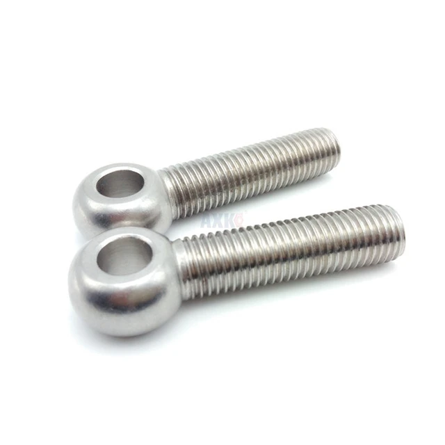 304 Stainless Steel Ring Live Fish Eye Screw With Hole Bolt  M16m18m20m22m24m27m30*60 70 80 100 130 150 180 200 250 300 400 450 - Bolts  - AliExpress