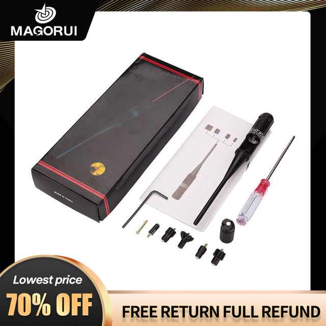 Red Dot Laser Pointer Boresighter Bore Sighter Kit for Hunting .22 to