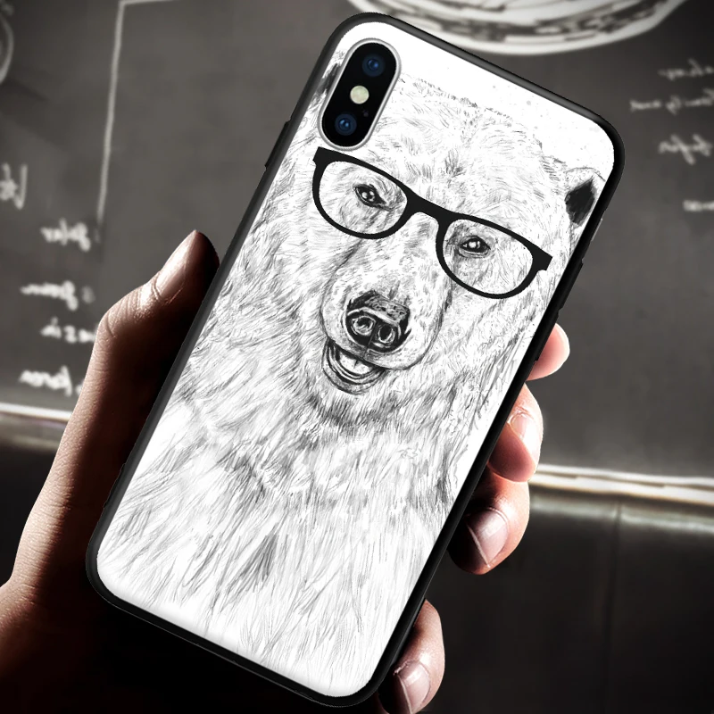 Для iPhone 5 5S SE 6 6S 7 8 Plus X XR XS Max жесткий чехол для телефона - Цвет: 8704