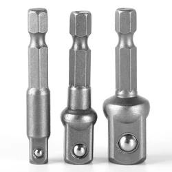 Jeu d'adaptateurs de douilles pour perceuse à percussion, 3 pièces, 1/4 "3/8" 1/2 ", outil d'extension électrique pour perceuse à percussion, SDS 