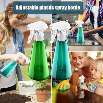 

Refillable Mist 3-Mode Spray Bottle Empty Atomizer 500ml Cleaning Gardening Blue/Green