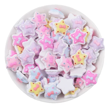 

5pcs DIY Slime Supplies Resin Filler Cute Cartoon Pentagram Bead Supplies Clay Decoration Hair Accessories Toy For Children Gift