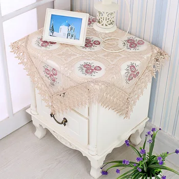 

European lace table fabric tea table cover cloth set Christmas tablecloth embroidery pickup series dining table cloth Home