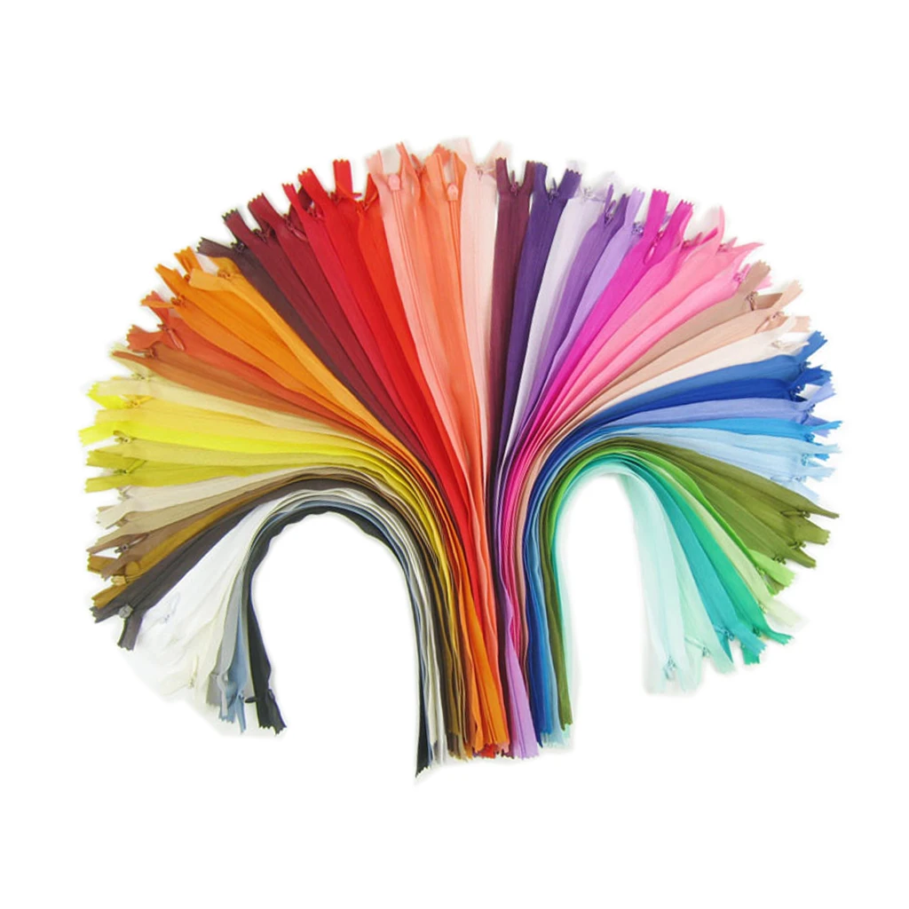 18Pcs 16 Inch Nylon Coil Zippers Bulk for Tailor Sewing Crafts, Assorted Colors