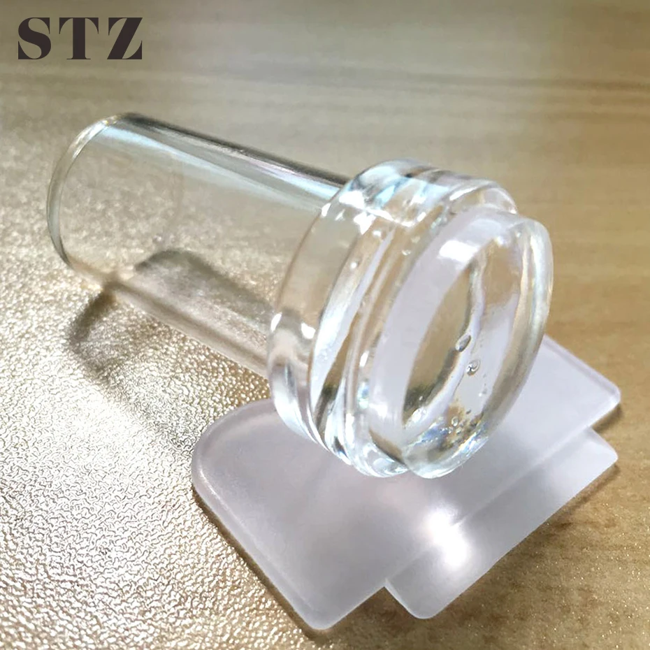 STZ 1 набор прозрачных шаблонов для нейл-арта, штамповка прозрачного желе, силиконовые штамповочные изображения, инструменты для полировки, печати, маникюра, ND251-1