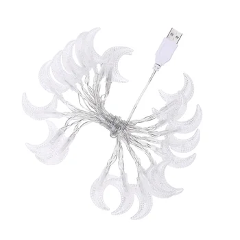 

1pc String Light Decorative 20 LEDs Moon Shape Practical Creative Lamp String String Light for Banquet Wedding Party