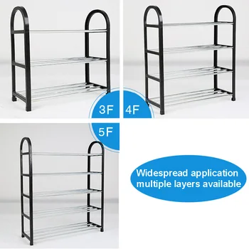 

Simple Shoes Rack Removable Non-Woven Fabric Dustproof Shoe Racks Storage Organizer Stainless Steel Shoes Shelf Shoe Cabinet