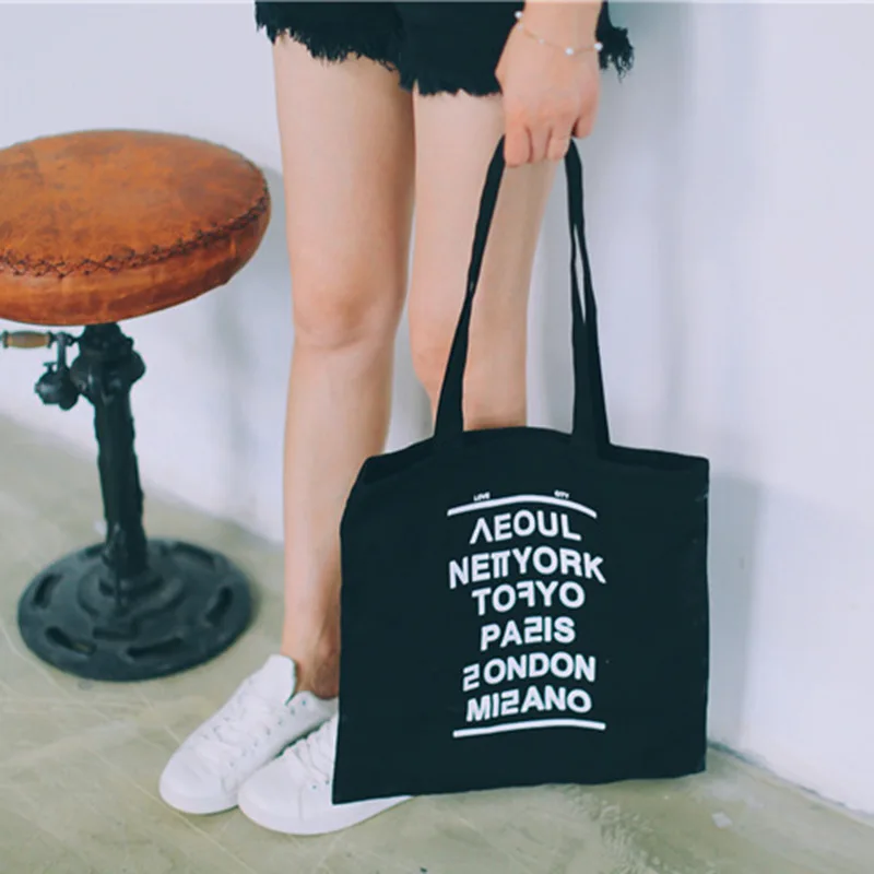 Микро для японского стиля Harajuku Ulzzang Mori Girl популярная брендовая Холщовая Сумка с принтом Экологичная сумка простая тканевая сумка на плечо