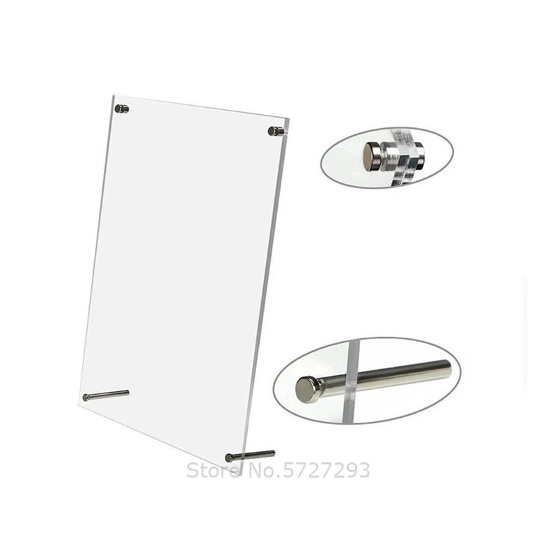 

A5 Decorative Acrylic Magnetic Frame Photo Holder Desktop Free Standing Picture Frame