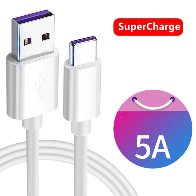 Super Fast Charge Data Type C USB C Cable For Huawei P30 Lite P20 Pro Type-c Supercharger Charger USBC Mobile Phone Wire Cord