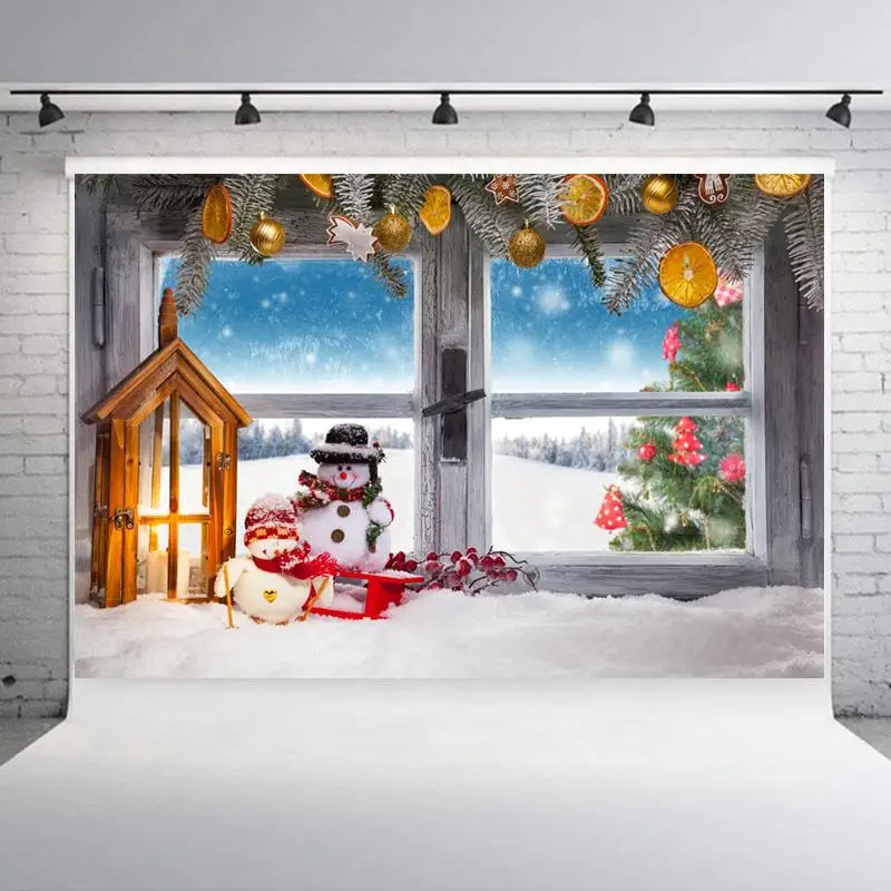 Christmas Style Photography Background Christmas Decoration Tree Retro Vintage Wooden Wall Fireplace Christmas Backdrops Prop - Color: SD 514