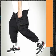 Осенние новые спортивные брюки мужские уличные тренды многокарманные брюки регулируемые мужские повседневные брюки