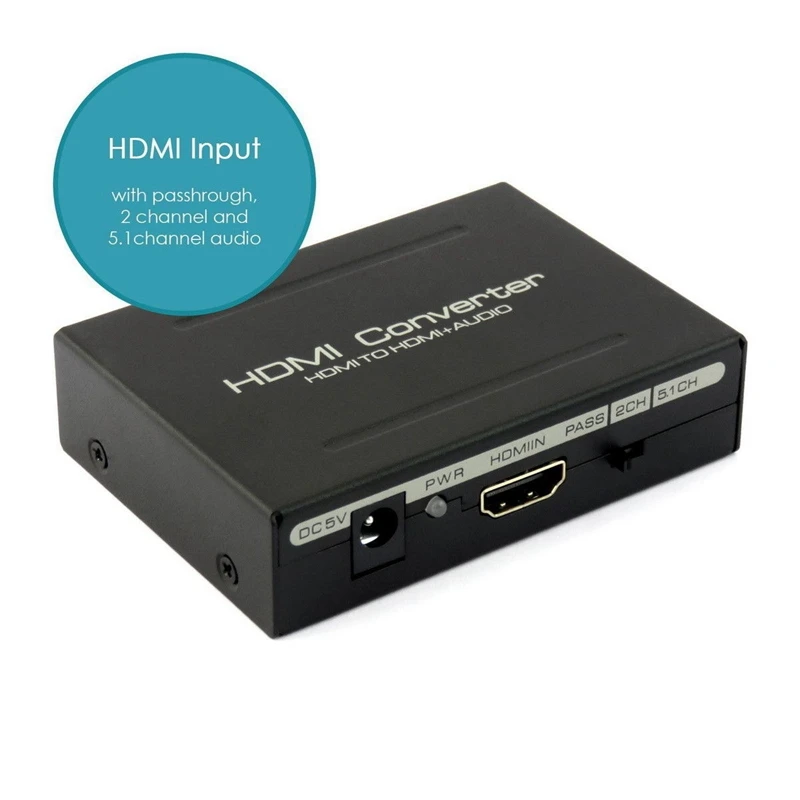 ABKT-1080P Hdmi к SPDIF Оптический 4 к RCA L/R аналоговый аудио экстрактор конвертер сплиттер