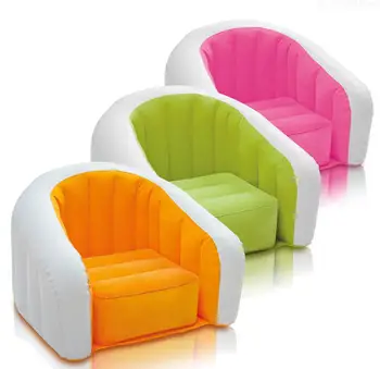 

Brand U-shaped children's inflatable sofa Waterproof flocking inflatable chair PVC Non-slip bottom 3 Bright colors