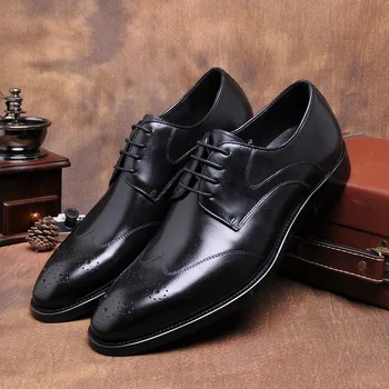 

Leather Shoes Business Formal Wear Leather Shoes Men Zapatos De Hombre Fashionable Wedding Shoes Cowhide Oxfords Chaussure Homme