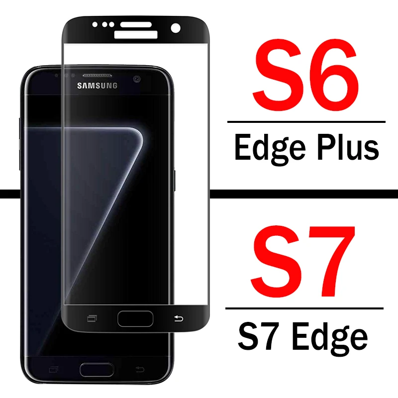 Защитное стекло s7 edge для Samsung S6 plus защита экрана 3D изогнутая Защитная пленка Galaxy S 6
