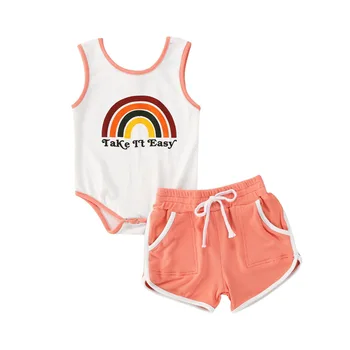 

Pudcoco Fast Shipping 0-24M New Fashion Sport Set Toddler Baby Girl Clothing Set Sleeveless Romper Top Cotton Pats 2Pcs Outfit