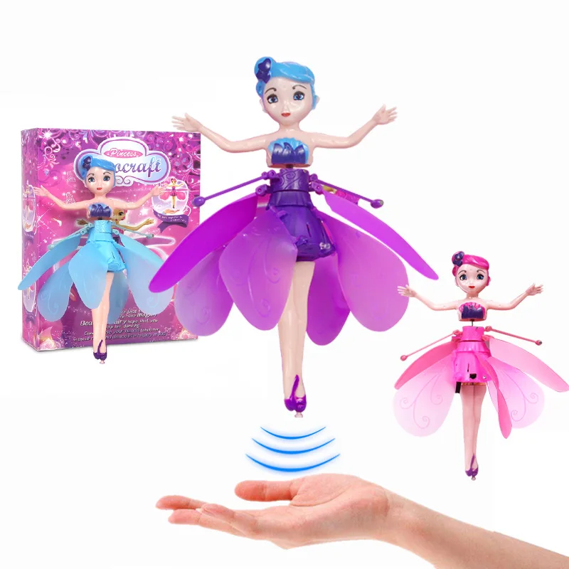 Juguete de inducción de hada voladora, gesto, vehículo motorizado, levitante, operado a distancia, avión, regalo para niña
