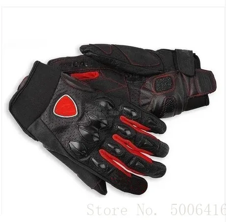 

Summer Flow Motorcycle Race Gloves For Ducati Safety Anti-fall Motocross Cycling Gloves luvas moto Dirt Bike Leather Gloves