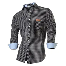 Jeansian мужские повседневные рубашки модные дизайнерские Стильные приталенные рубашки с длинным рукавом 8615 Black2