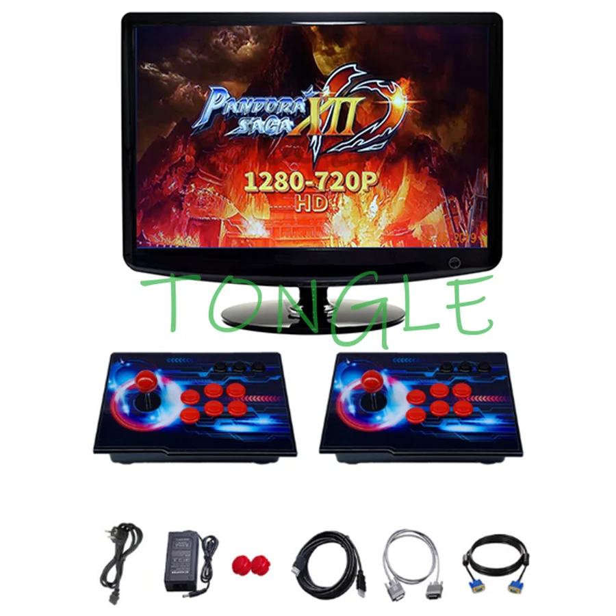 

Pandora Saga Box 12 plus 3188 in 1 Save Function Zero Delay Retro Arcade Game Console 4 players Joystick Controller 3D Games