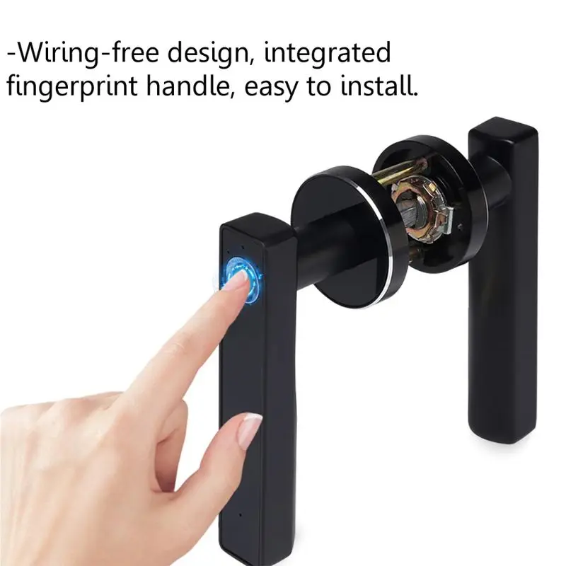 Durable Smart Security Door Lock Intelligent Electronic Fingerprint Lock Indoor Anti-Theft Biometric Handle Locks for Home Bedro