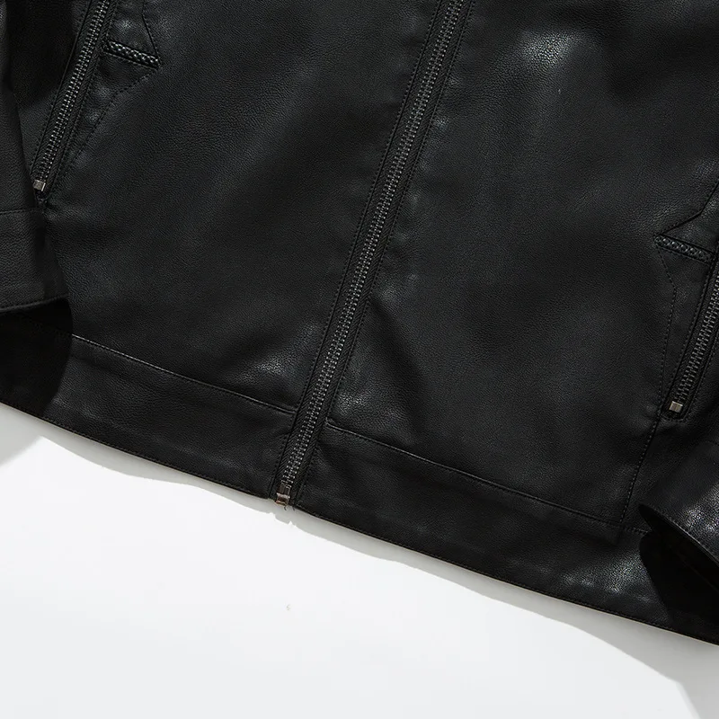 Новинка года, осенняя мужская куртка-бомбер из искусственной кожи, куртки и пальто, деловые куртки-бомберы, Мужская модная кожаная куртка, пальто для мужчин