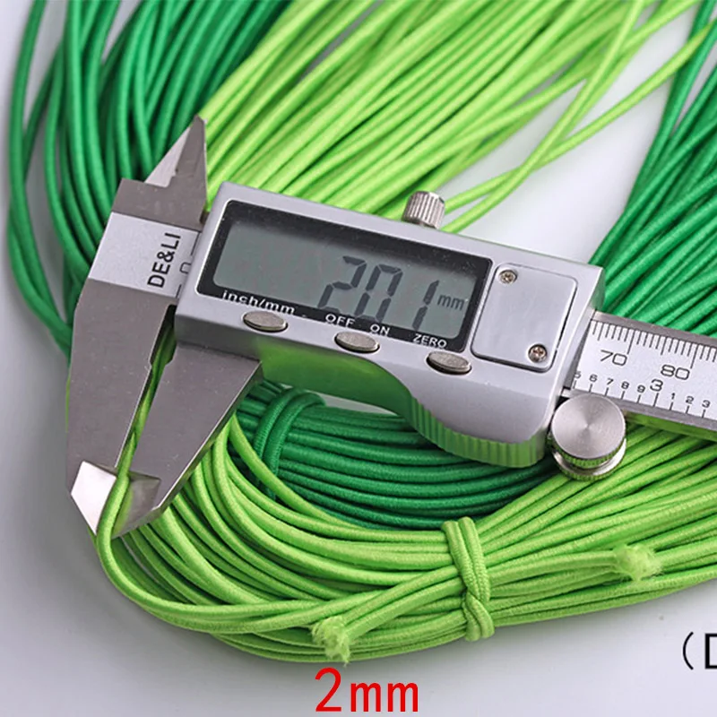 Vibrant 2mm Round Elastic Band for DIY Sewing Projects - 5 Yards