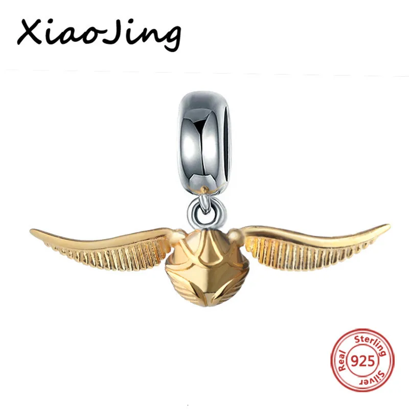 New design 925 Sterling Silver charms Golden Snitch Beads Fit original Pandora Bracelets Pendant diy Jewelry making 925 Gifts