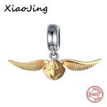 New design 925 Sterling Silver charms Golden Snitch Beads Fit original Pandora Bracelets Pendant diy Jewelry making 925 Gifts