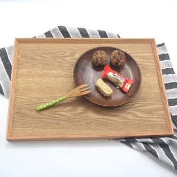 

2019 Solid Wood + High-density Reunite With Plate Rectangle Tray