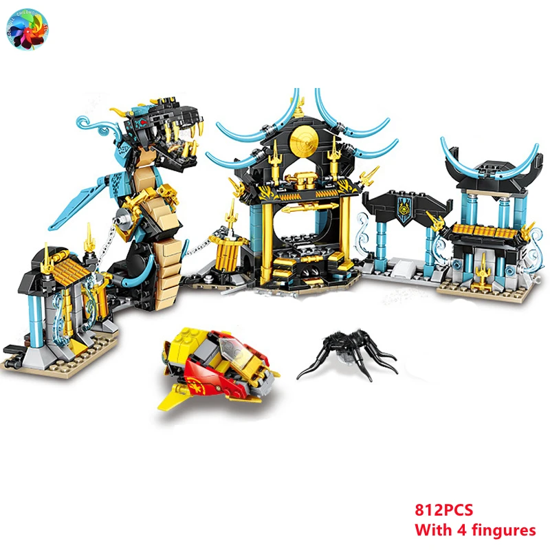 812Pcs Ninjaseries Undersea World Temple модели строительных блоков подводный мир кирпичей игрушки подарок для детей