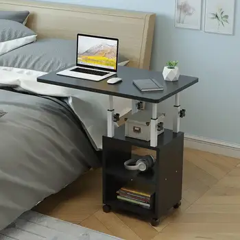 

Mordern Storage Rack Bedside Table Computer Table Adjustable Laptop Desk Rotate Laptop Bed Table Can be Lifted Standing Desk