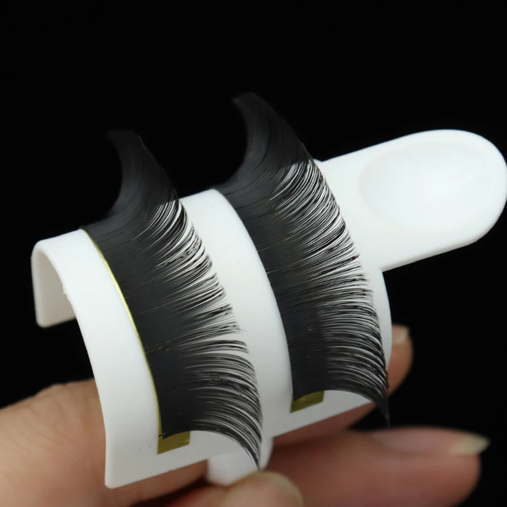 

False Eyelash Tray And Glue Ring Two In One Makeup Kit Tool U-shape Adhesive Holder Glue Palette For Eyelash Extension 2019