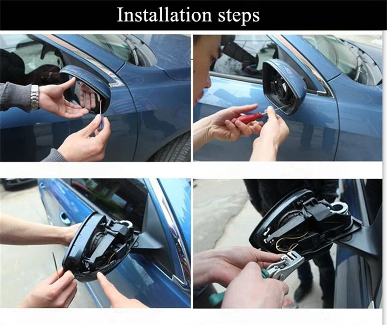 ABS зеркало заднего вида Защитная крышка светодиодный светильник руля стример для Honda Civic украшения Аксессуары