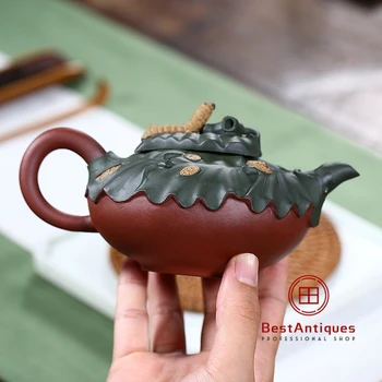 

Yixing Zisha Teapot Purple Clay Teapots Handmade Zini Chanlian 150cc